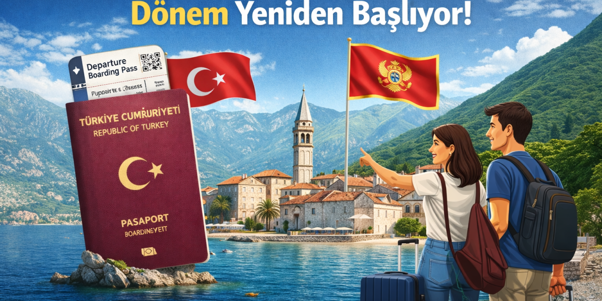 Karadağ’da Vizesiz Seyahat Dönemi Yeniden Başlıyor